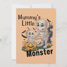 Niedliches Mummy's Little Monster Funny Halloween  Feiertagskarte
