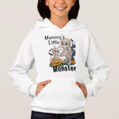 Niedliches Mummy's Little Monster Funny Halloween Hoodie (Vorderseite)