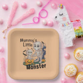 Niedliches Mummy's Little Monster Funny Halloween Pappteller (Party)