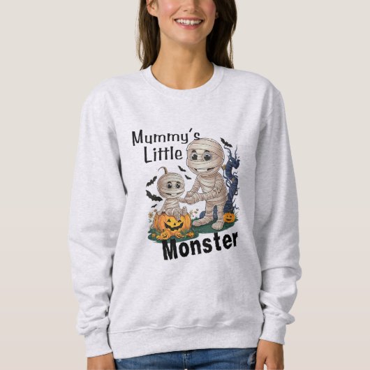 Niedliches Mummy's Little Monster Funny Halloween  Sweatshirt (Vorderseite)
