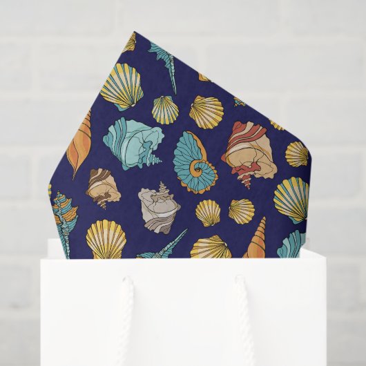 niedliches Muschelmuster Seidenpapier (Geschenktüte)