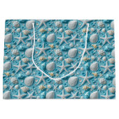 Niedliches Muschelmuster Strandgeschenk-Party Große Geschenktüte (Vorderseite)