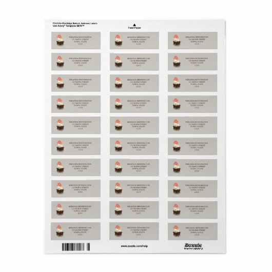 Niedliches Mushroom-Adressetikett (Vorne)