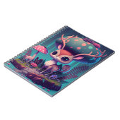 Niedliches Mushroom Deer Fantasy Art Notebook Notizblock (Linke Seite)