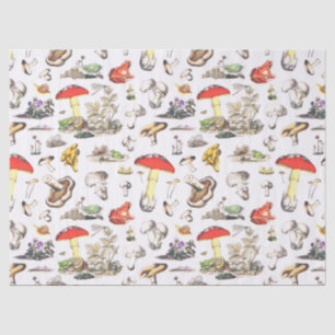 Niedliches Mushroom Frosch Schneckenwaldmuster Seidenpapier