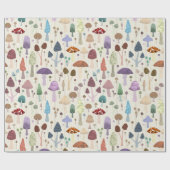 Niedliches Mushroom Geschenkpapier (Flach)