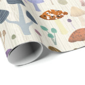 Niedliches Mushroom Geschenkpapier (Rolleneckpunkt)