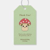 Niedliches Mushroom Green Geschenkanhänger (Rückseite)