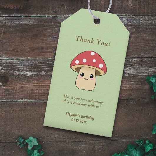 Niedliches Mushroom Green Geschenkanhänger