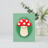 Niedliches Mushroom Green Postkarte (Stehend Vorderseite)
