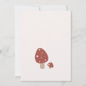 Niedliches Mushroom Minimalistisches Herbstdusche Einladung (Rückseite)
