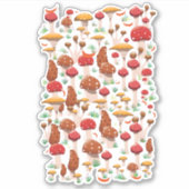 Niedliches Mushroom-Muster Aufkleber (Vorderseite)