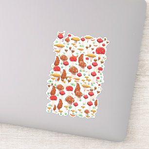 Niedliches Mushroom-Muster Aufkleber