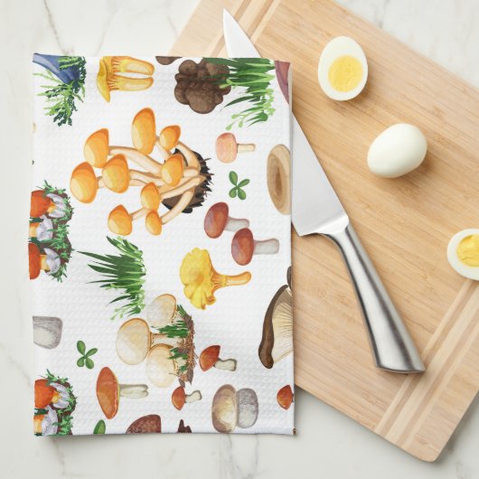 Niedliches Mushroom-Muster Geschirrtuch (Viertel Falte)