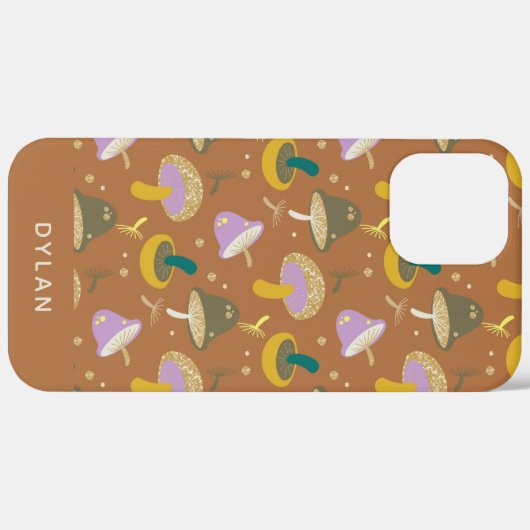 Niedliches Mushroom Muster Herbst Gold Personalisi Case-Mate iPhone Hülle (Hinten (horizontal))