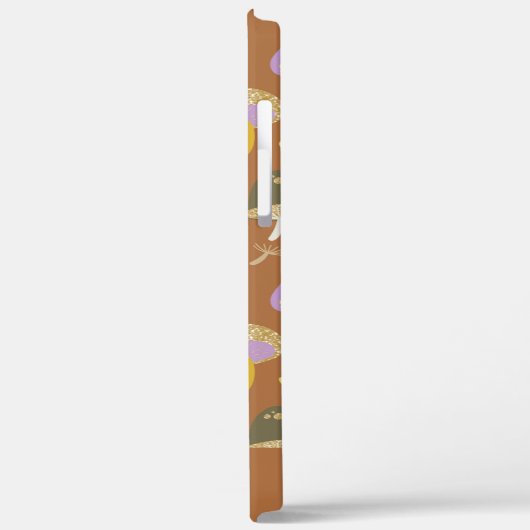 Niedliches Mushroom Muster Herbst Gold Personalisi Case-Mate iPhone Hülle (Rückseite / Links)