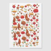 Niedliches Mushroom-Muster Magnetkarte (Vorderseite)