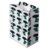 Niedliches Mushroom Muster Mittlere Geschenktüte (Rückseite Schrägansicht)