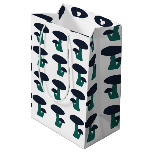 Niedliches Mushroom Muster Mittlere Geschenktüte (Rückseite Schrägansicht)