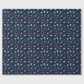 Niedliches Mushroom-Muster Moderne trendige Stilum Geschenkpapier (Flach)