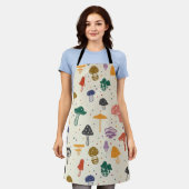 Niedliches Mushroom-Muster Moderner Stil Schürze (Getragen)