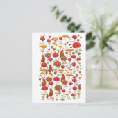 Niedliches Mushroom-Muster Postkarte (Stehend Vorderseite)