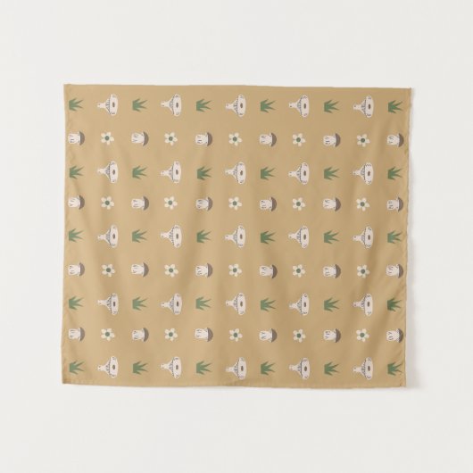 Niedliches Mushroom-Muster Wandteppich (Vorderseite (Horizontal))