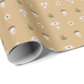 Niedliches Mushroom-Muster Wrapping Paper Roll Geschenkpapier (Rolleneckpunkt)