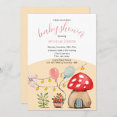 Niedliches Mushroom-Party Aquarellbilder Einladung (Vorne/Hinten)