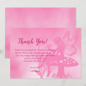 Niedliches Mushroom und Blume Kinderdusche Dankeskarte (Vorne/Hinten)