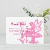 Niedliches Mushroom und Blume Kinderdusche Dankeskarte (Stehend Vorderseite)