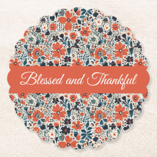 Niedliches Muster aus dem Autumnal, gesegnet und d Untersetzer