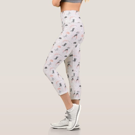 Niedliches Muster Capri Leggings (Links)