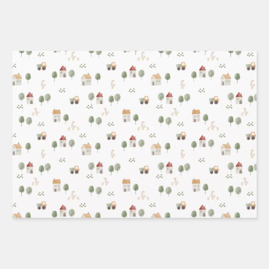 Niedliches Muster der Aquakultur Geschenkpapier Set (Vorderseite 2)