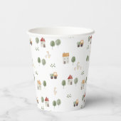 Niedliches Muster der Aquakultur Pappbecher (Rückseite)