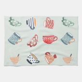 Niedliches Muster der farbenfrohen Tasse Geschirrtuch (Horizontal)