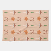 Niedliches Muster der Herbstbow Geschirrtuch (Horizontal)