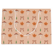 Niedliches Muster der Herbstbow Große Geschenktüte (Vorderseite)