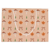 Niedliches Muster der Herbstbow Große Geschenktüte (Rückseite)