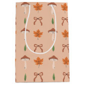 Niedliches Muster der Herbstbow Mittlere Geschenktüte (Vorderseite)