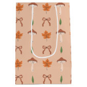 Niedliches Muster der Herbstbow Mittlere Geschenktüte (Rückseite)