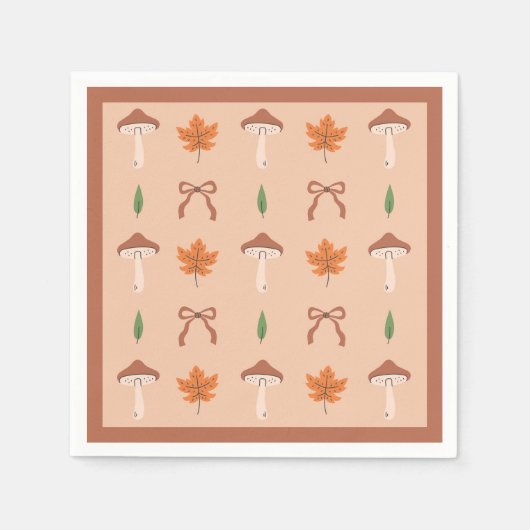 Niedliches Muster der Herbstbow Serviette (Vorderseite)