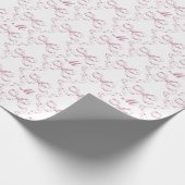 Niedliches Muster der Pink-Pink-Bow-Ästhetik Geschenkpapier (Ecke)