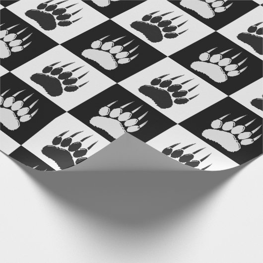 Niedliches Muster der schwarzen Bärenpfeife Geschenkpapier (Ecke)