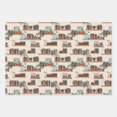 Niedliches Muster der virtuellen Bibliothek Geschenkpapier Set (Vorderseite 3)
