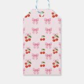 Niedliches Muster der Wasserfarbe Bow Coquette Geschenkanhänger (Rückseite)