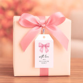 Niedliches Muster der Wasserfarbe Bow Coquette Geschenkanhänger