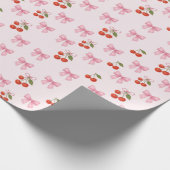 Niedliches Muster der Wasserfarbe Bow Coquette Geschenkpapier (Ecke)
