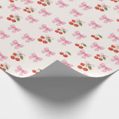 Niedliches Muster der Wasserfarbe Bow Coquette Geschenkpapier (Ecke)