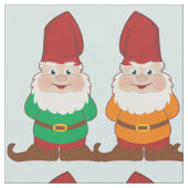 Niedliches Muster des Gnome-drei Stoff (Nahaufnahme)